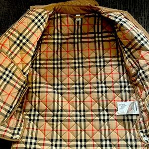 Youth Size 8 Quilted Burberry Jacket